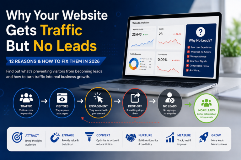 Why Your Website Gets Traffic but No Leads: 12 Reasons & How to Fix Them in 2026