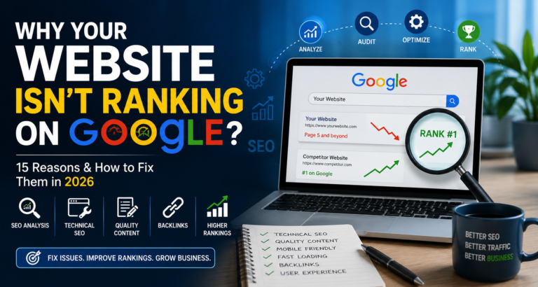 website not ranking on Google,