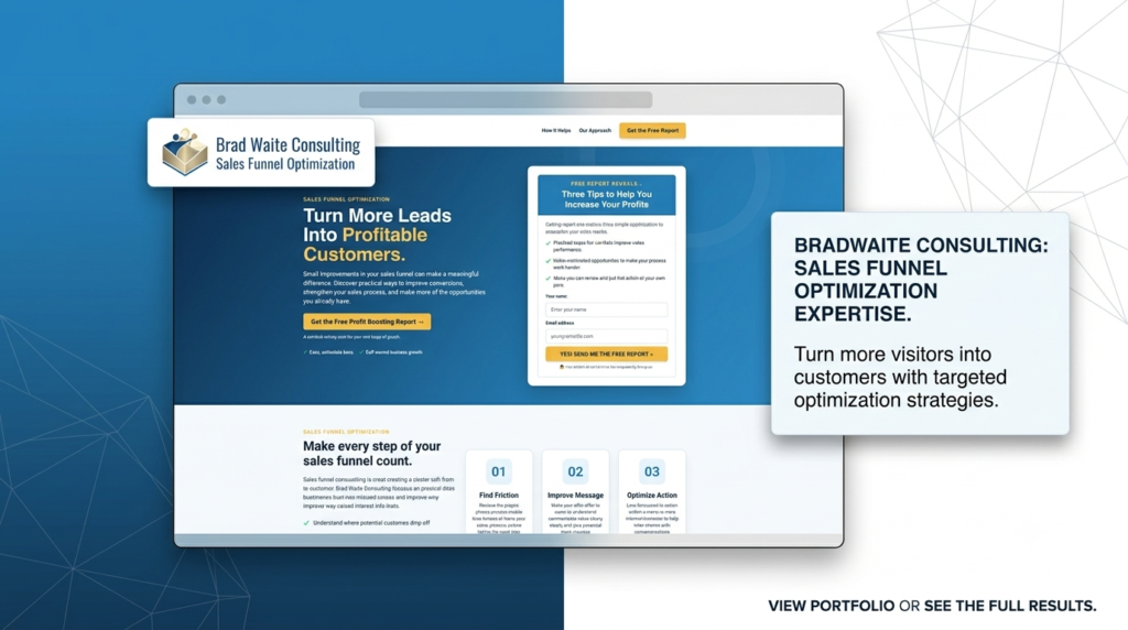 Brad Waite Consulting — Sales Funnel Optimization Landing Page